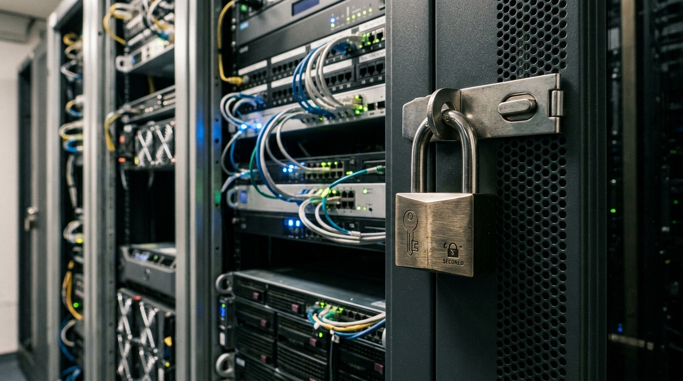 A security padlock symbolizing the enhanced data privacy and control offered by local automation software and self-hosted infrastructure.