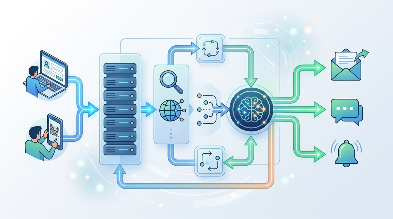 Example of a self-hosted marketing automation workflow in NORA