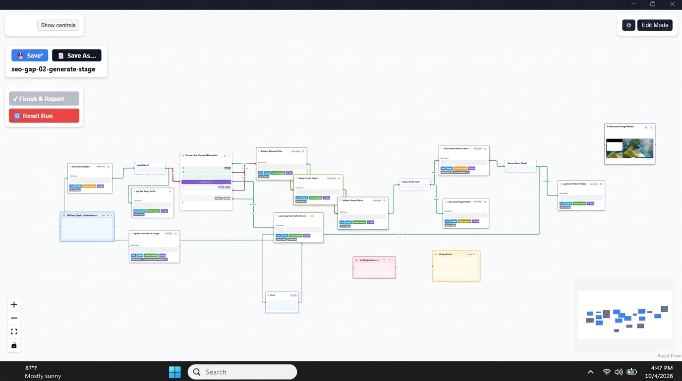 Illustrative NORA desktop interface showing a visual workflow, emphasizing its role as a secure Retool alternative.